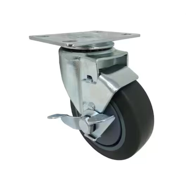 Swivel Plate Caster Rubber Wheel